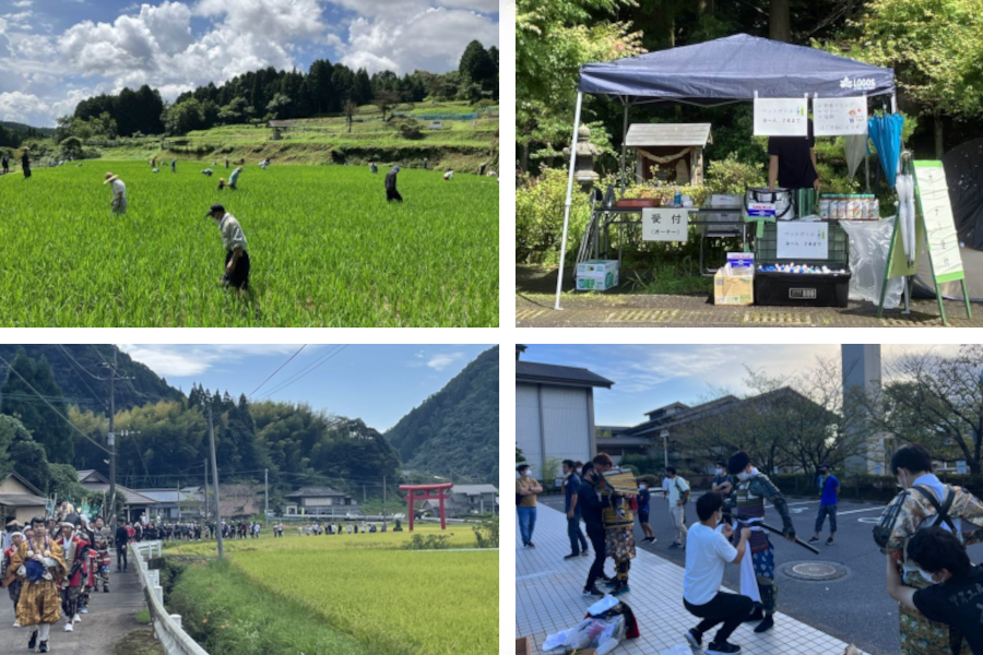 (一社)カザミドリ、八重の棚田における農業体験イベント運営支援